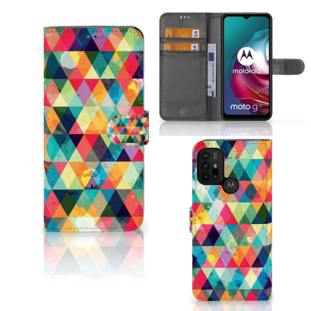 Motorola Moto G10 | G20 | G30 Telefoon Hoesje Geruit