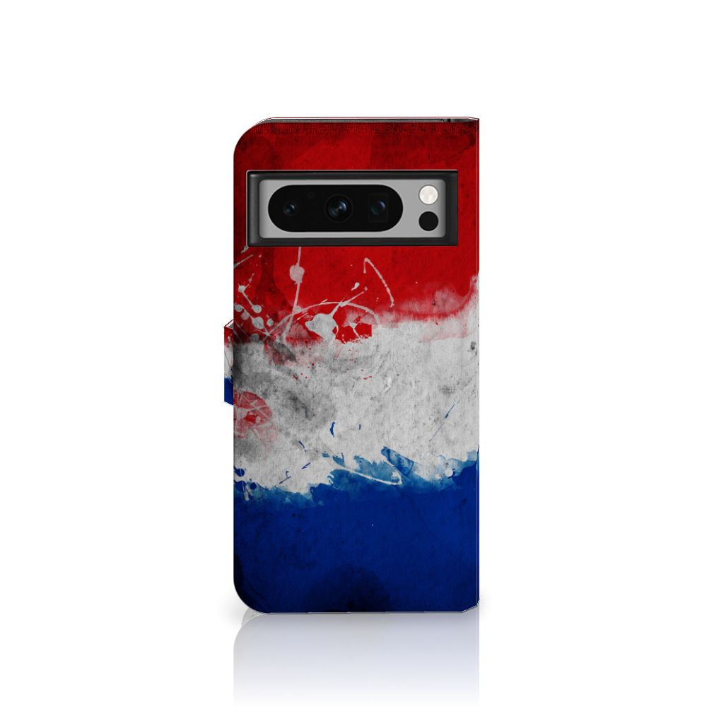 Google Pixel 8 Pro Bookstyle Case Nederland met design van de Nederlandse vlag