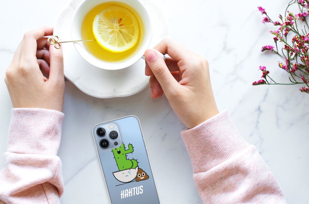 Apple iPhone 13 Pro Telefoonhoesje met Naam Cactus Poo B2C Telecom