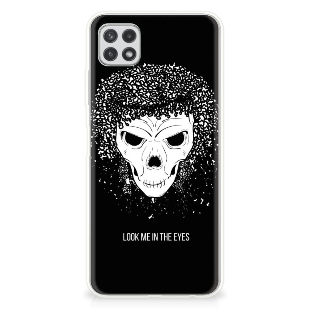 Silicone Back Case Samsung Galaxy A22 5G Skull Hair B2C Telecom