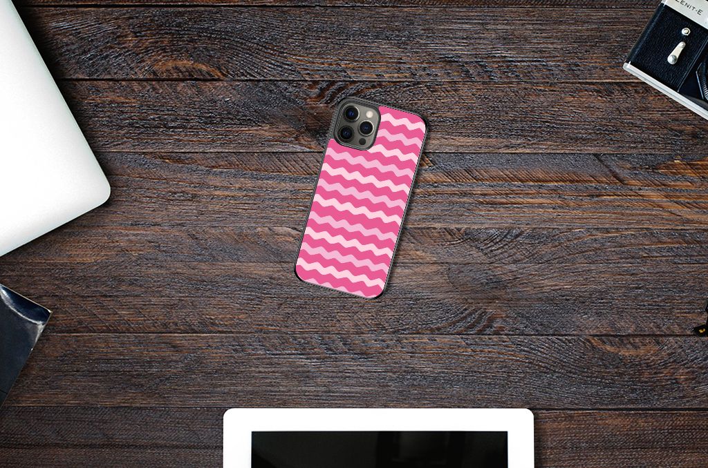 iPhone 12 Pro Max Bumper Case Waves Pink B2C Telecom