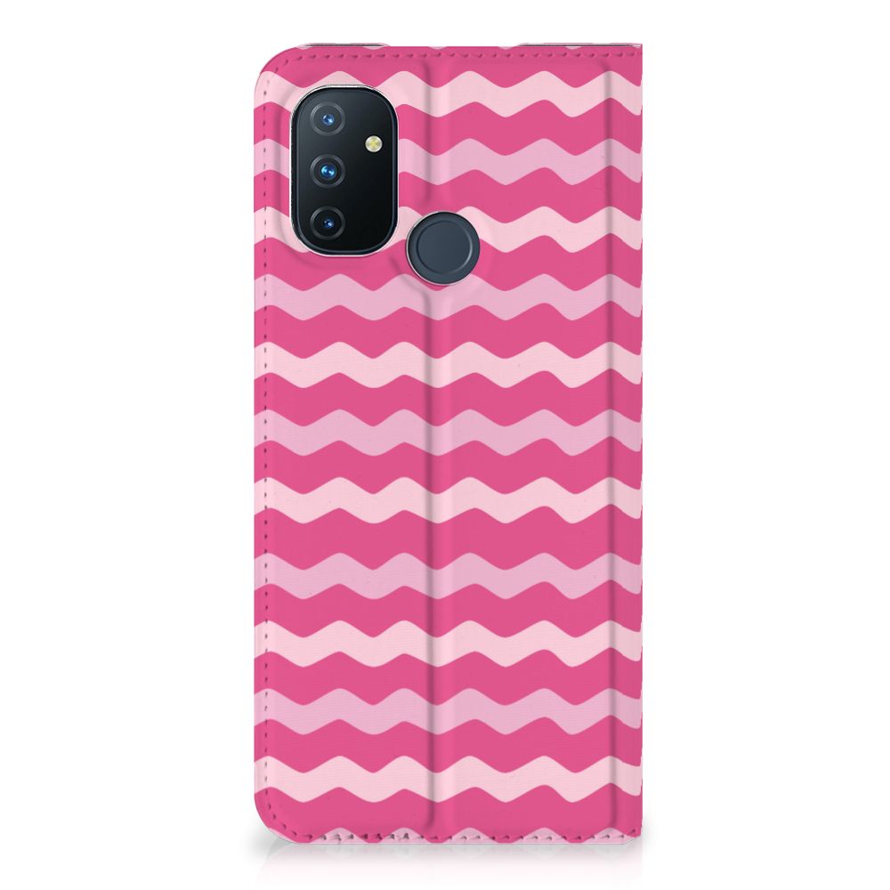 OnePlus Nord N100 Hoesje met Magneet Waves Pink - B2C Telecom