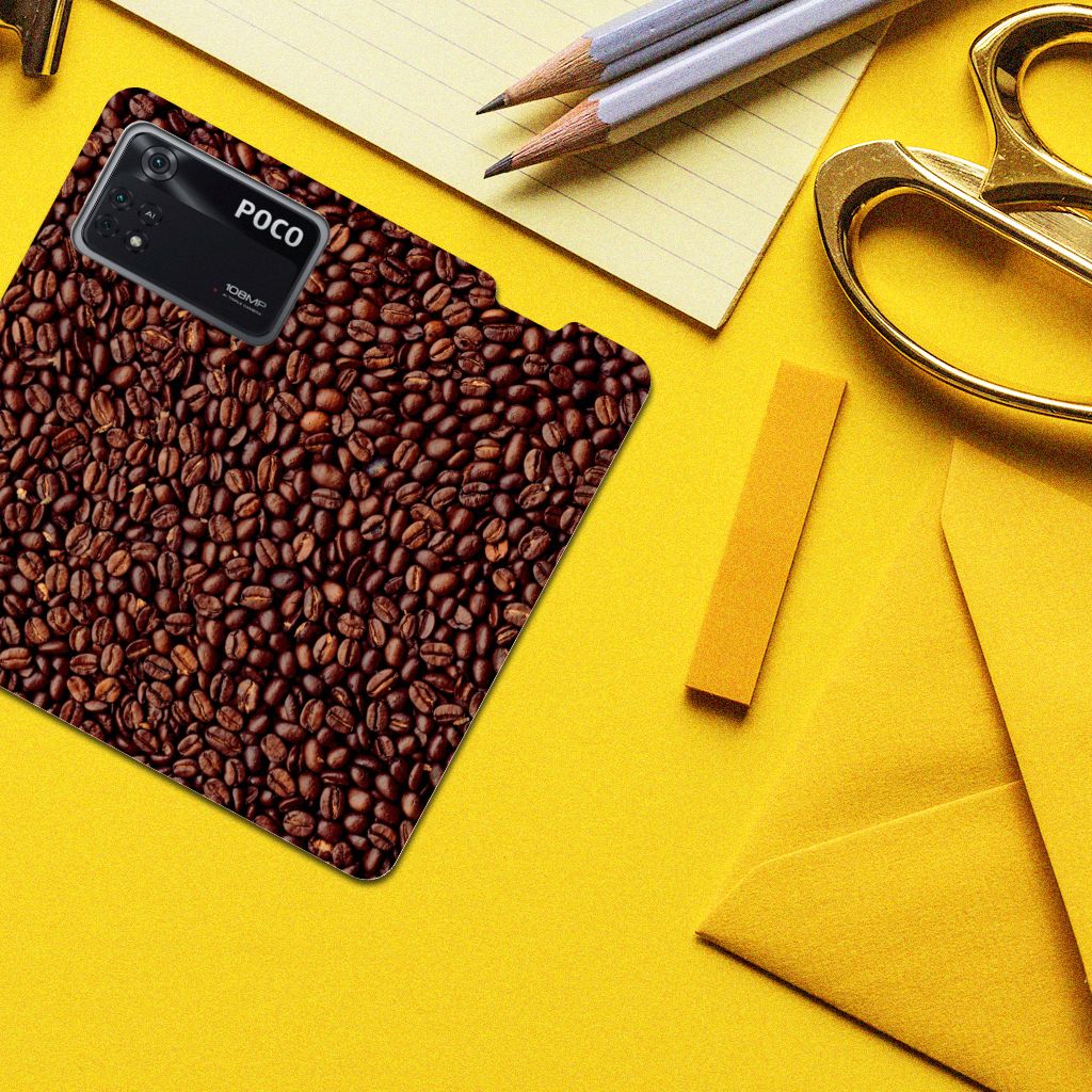 Poco X4 Pro 5G Flip Style Cover Koffiebonen - B2C Telecom
