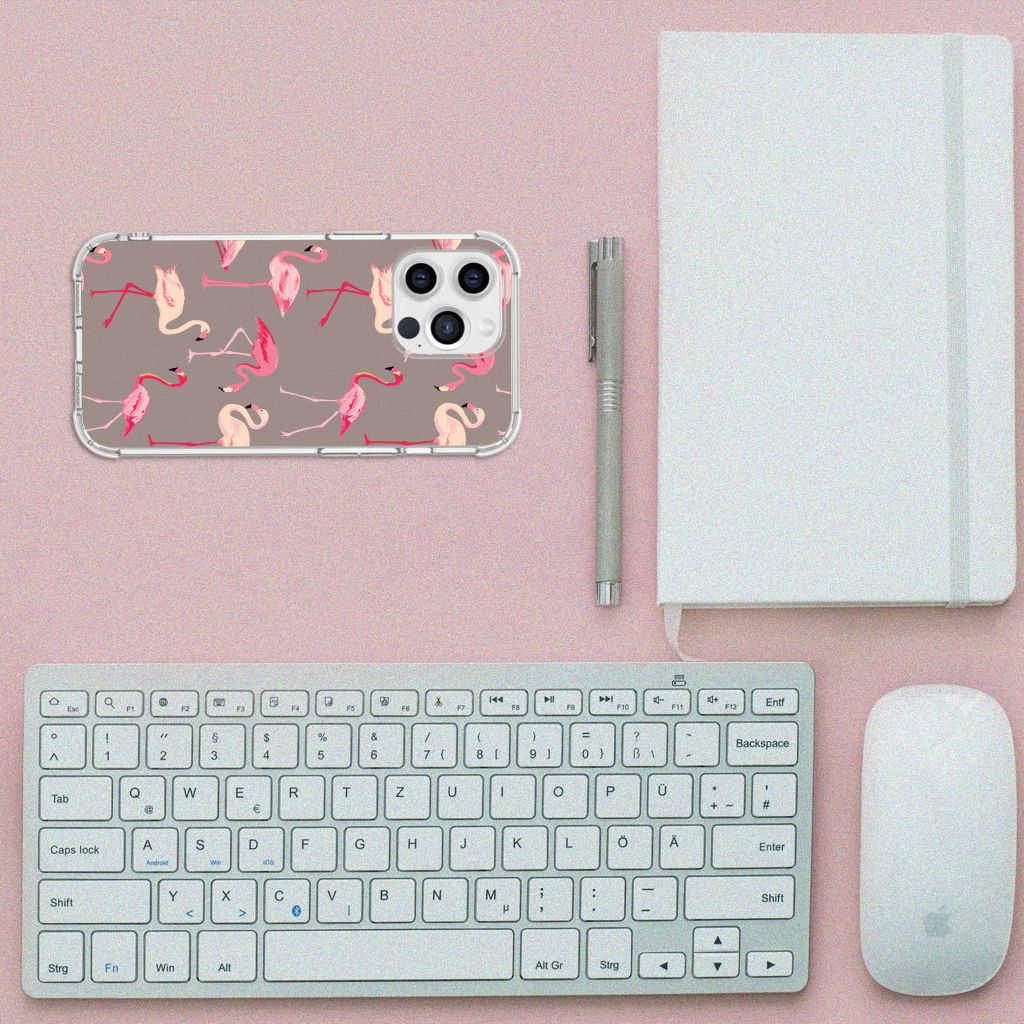 iPhone 13 Pro Max Case Anti-shock Flamingo - B2C Telecom