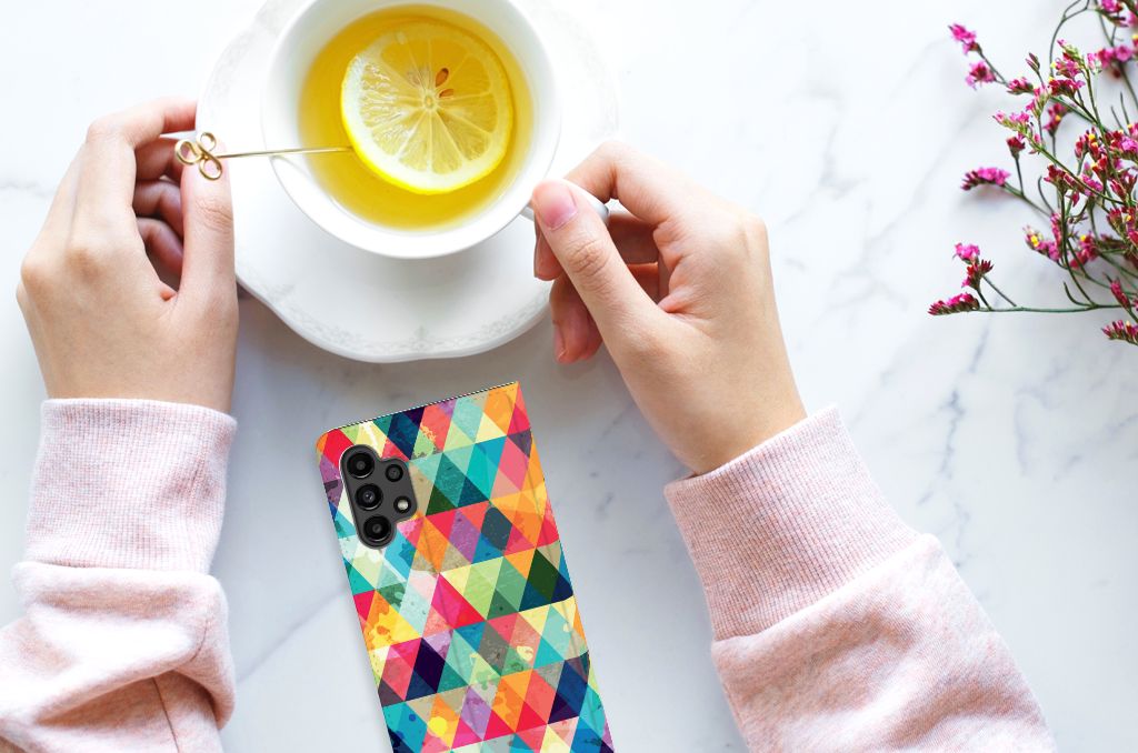 Samsung Galaxy A13 (4G) Hoesje met Magneet Geruit - B2C Telecom