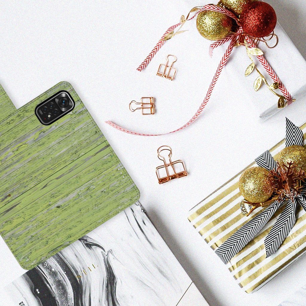 Xiaomi Redmi Note 11/11S Book Style Case Green Wood