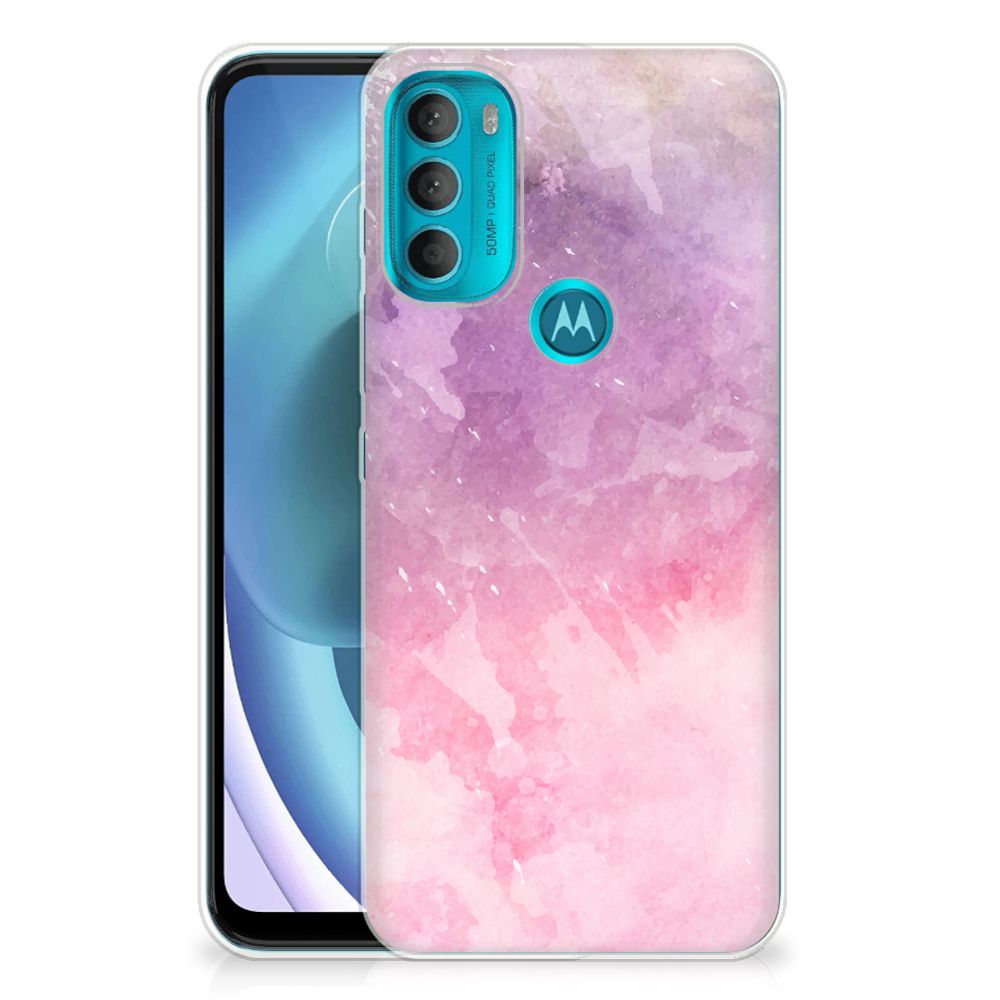 Hoesje maken Motorola Moto G71 5G Pink Purple Paint