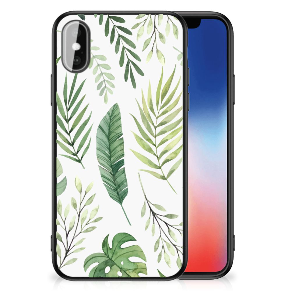 iPhone X | Xs Bloemen Hoesje Leaves