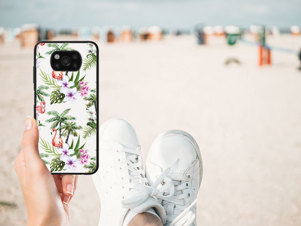 Xiaomi Poco X3 | X3 Pro Dierenprint Telefoonhoesje Flamingo Palms B2C Telecom