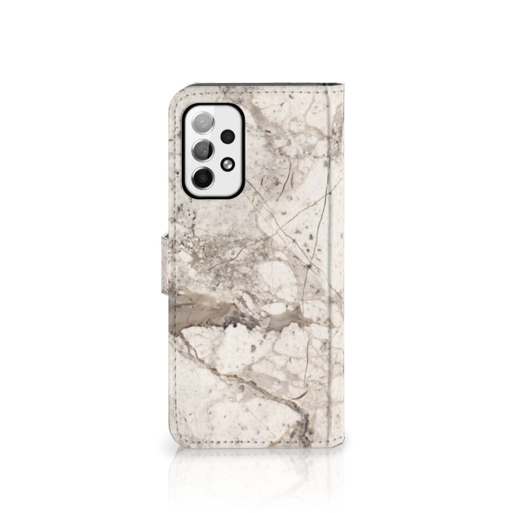 Samsung Galaxy A73 5G Bookcase Marmer Beige