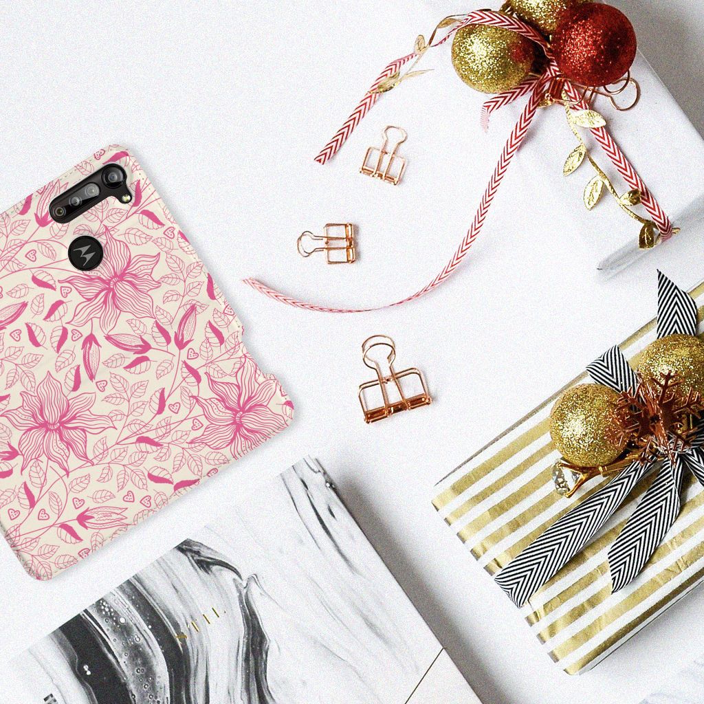 Motorola Moto G8 Power Smart Cover Pink Flowers - B2C Telecom