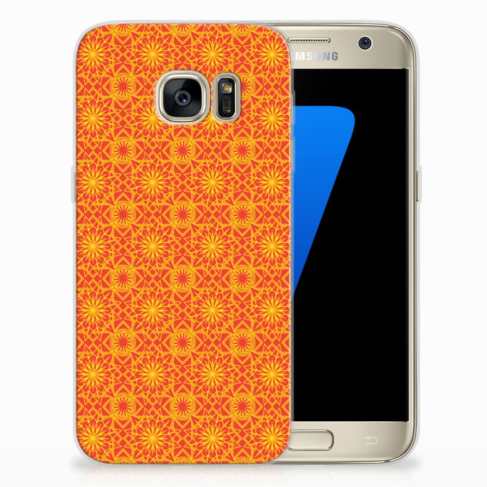 Samsung Galaxy S7 TPU bumper Batik Oranje