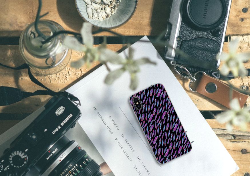 Apple iPhone X | Xs TPU bumper Feathers Color