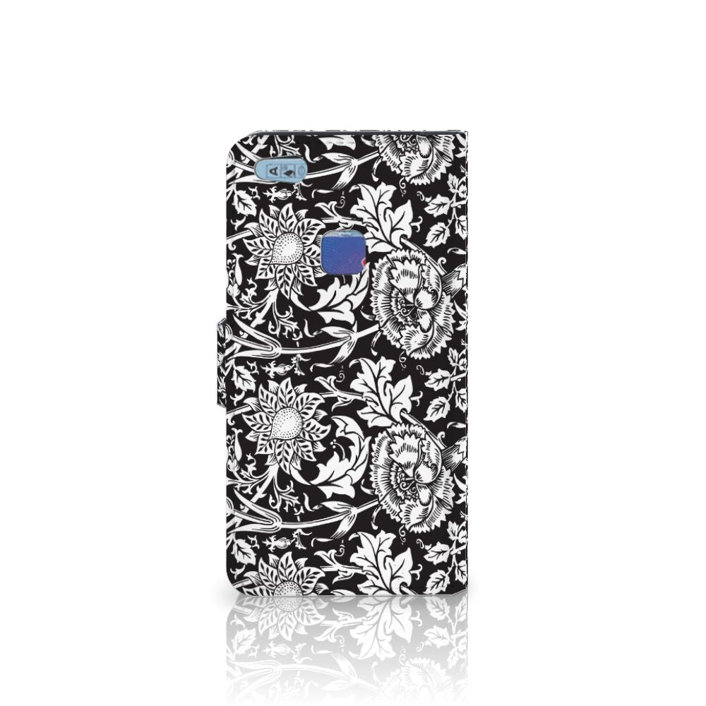 Huawei P10 Lite Hoesje Black Flowers