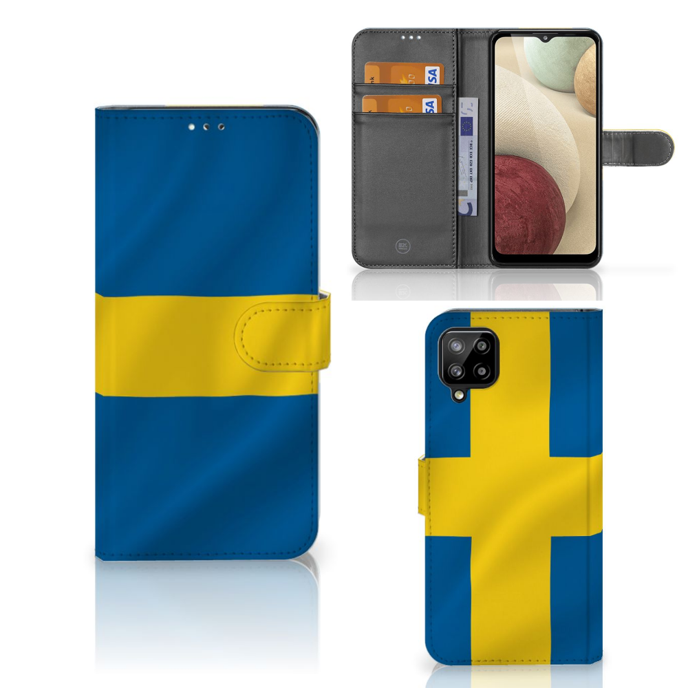 Samsung Galaxy A12 Bookstyle Case Zweden