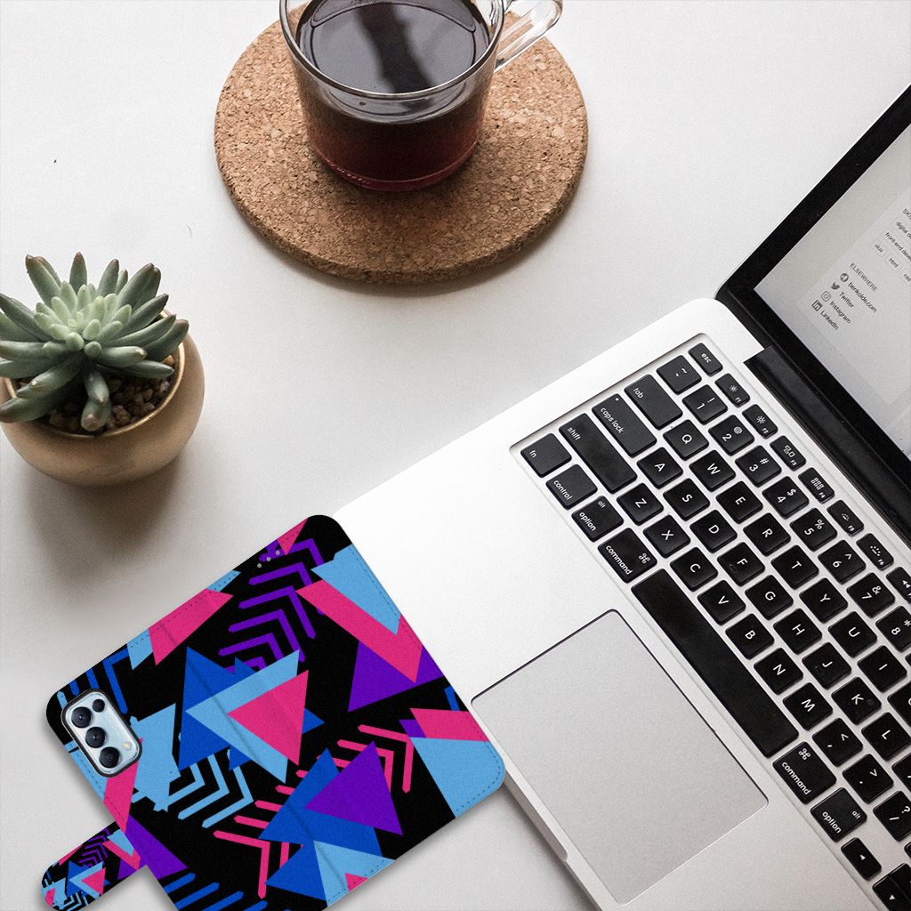 OPPO Find X3 Lite Book Case Funky Triangle
