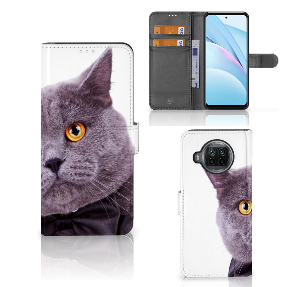 Xiaomi Mi 10T Lite Telefoonhoesje met Pasjes Kat