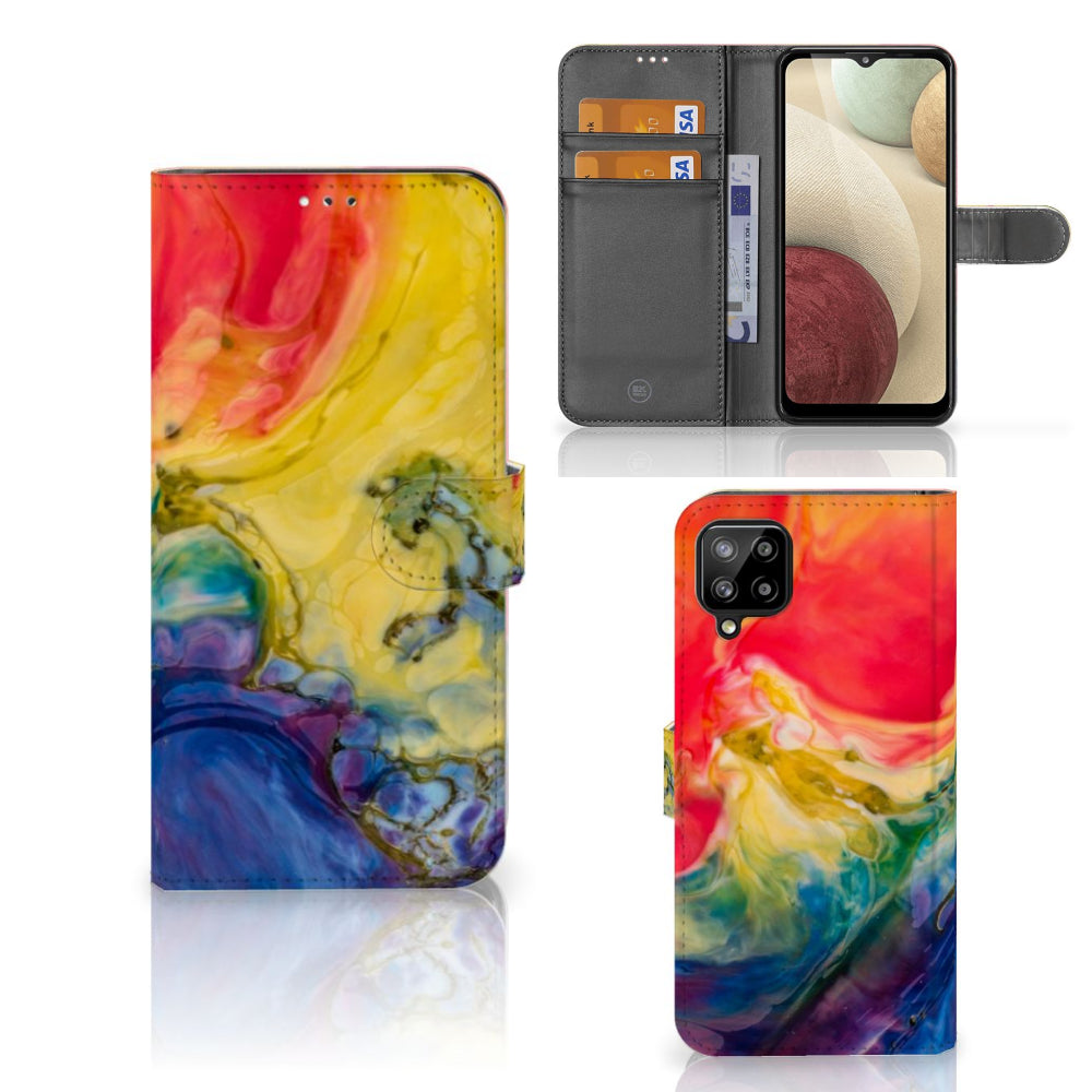 Hoesje Samsung Galaxy A12 Watercolor Dark