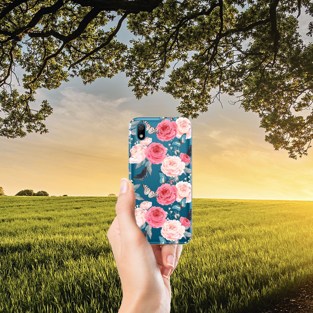 Huawei Y5 (2019) TPU Case Butterfly Roses