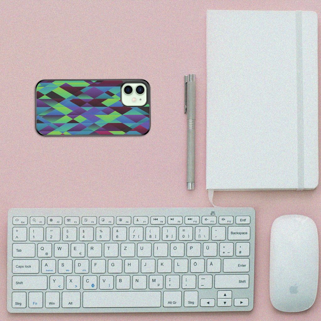 iPhone 12 Mini Grip Case Abstract Green Blue B2C Telecom