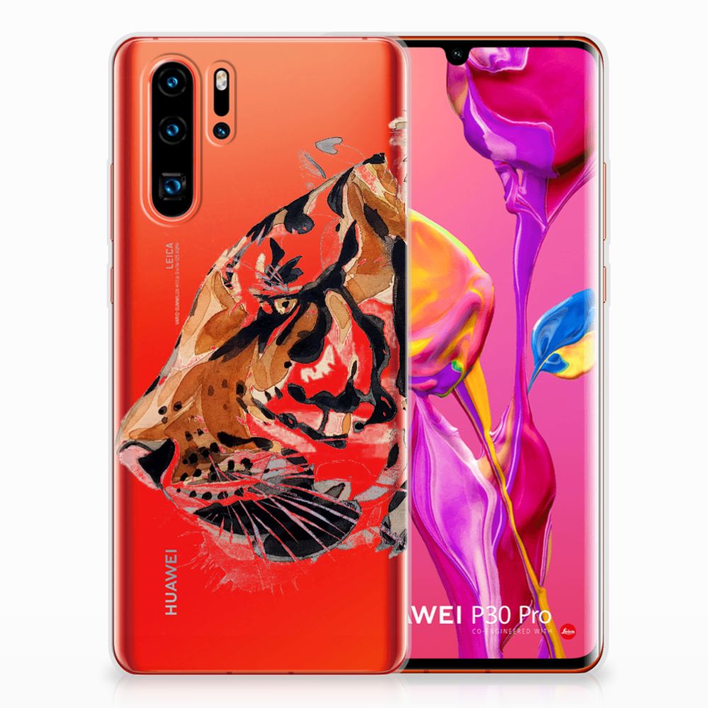 Hoesje maken Huawei P30 Pro Watercolor Tiger