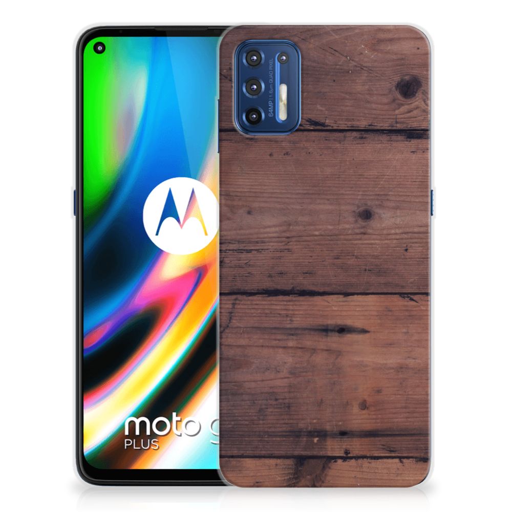 Motorola Moto G9 Plus Bumper Hoesje Old Wood B2C Telecom