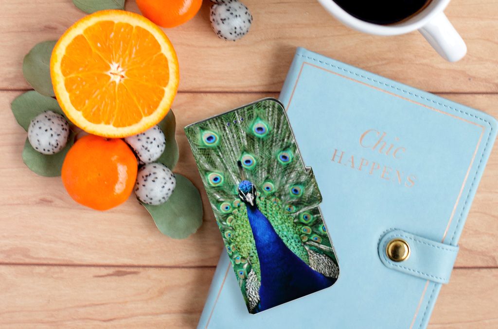 Samsung Galaxy S10e Telefoonhoesje met Pasjes Pauw