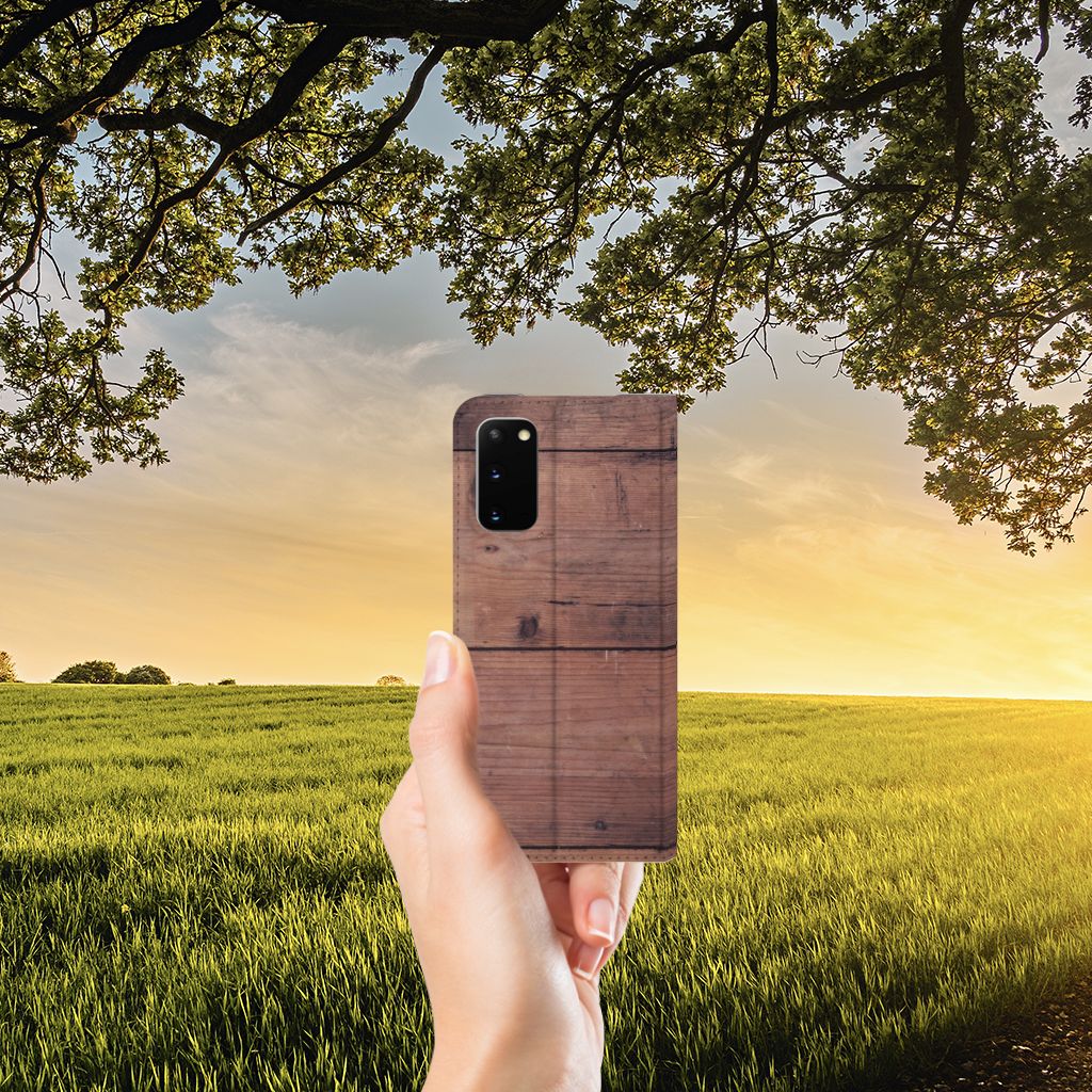 Samsung Galaxy S20 Book Wallet Case Old Wood - B2C Telecom