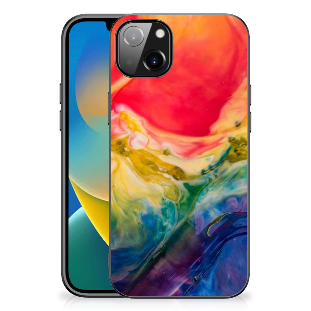 Kleurrijke Telefoonhoesje iPhone 14 Plus Watercolor Dark