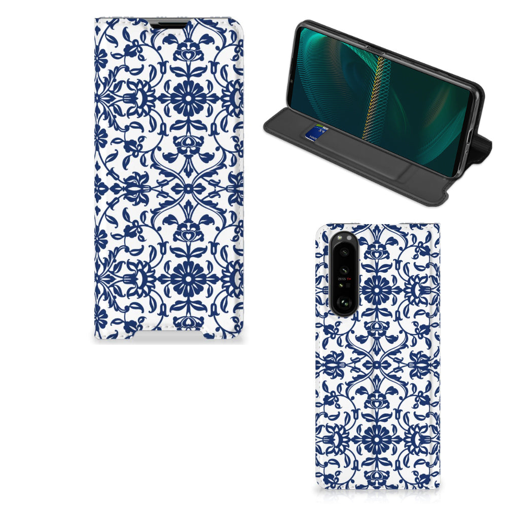 Sony Xperia 5 III Smart Cover Flower Blue