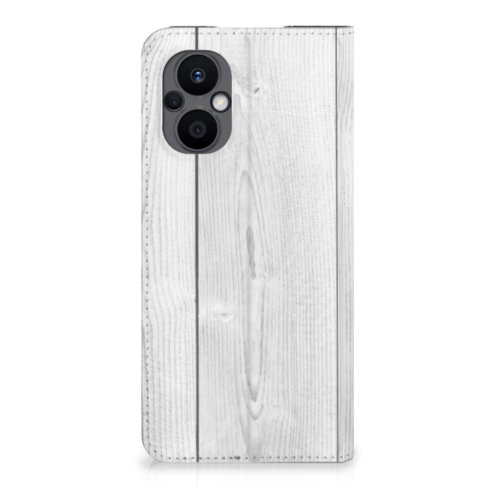 OPPO Reno8 Lite Book Wallet Case White Wood - B2C Telecom