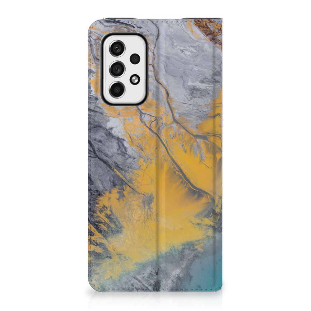 Samsung Galaxy A73 Standcase Marble Blue Gold - B2C Telecom