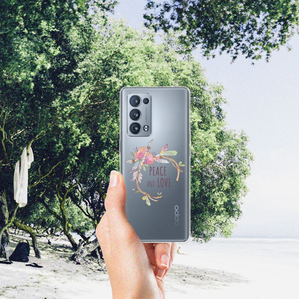 OPPO Reno 6 Pro Plus 5G Telefoonhoesje met Naam Boho Text B2C Telecom