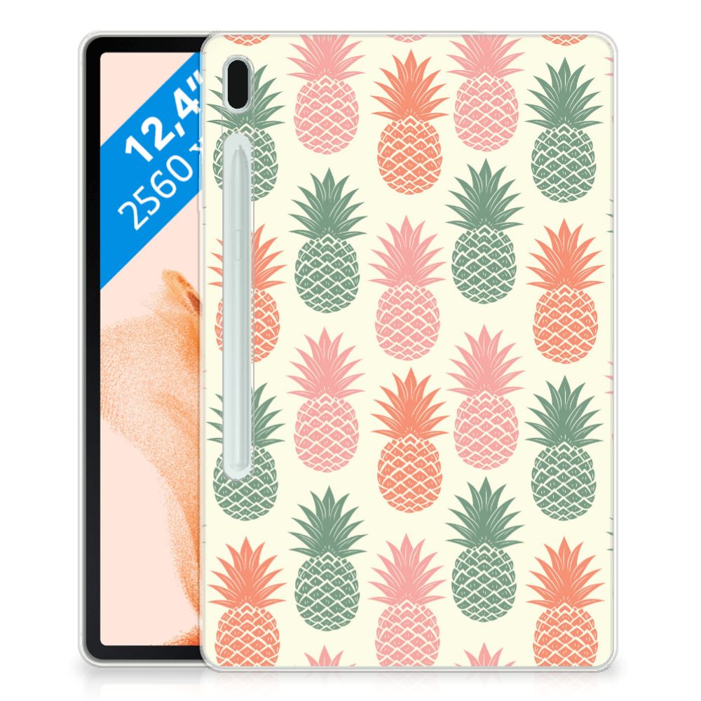 Samsung Galaxy Tab S7FE Tablet Cover Ananas - B2C Telecom