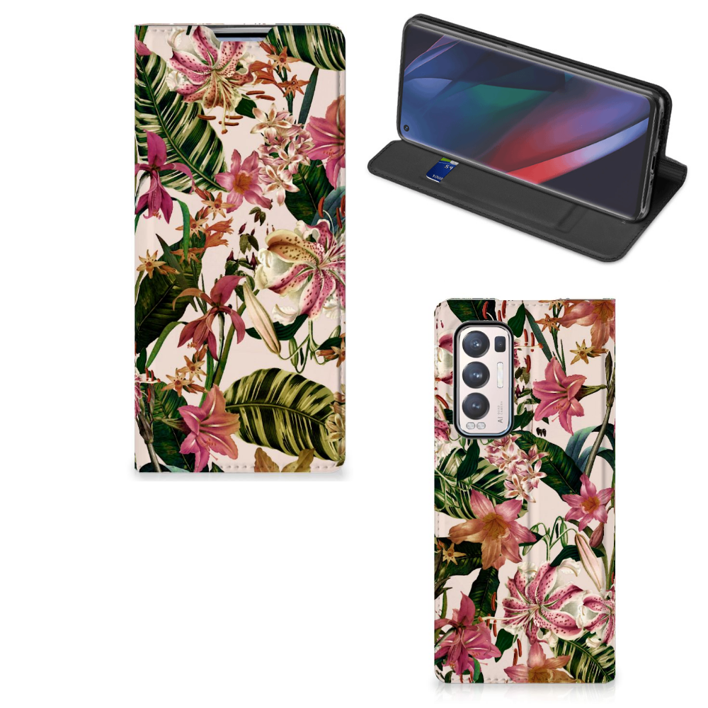 OPPO Find X3 Neo Smart Cover Flowers - B2C Telecom