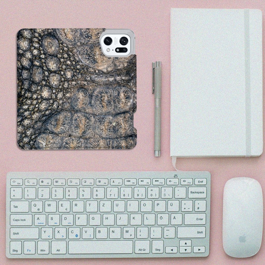 OPPO Find X5 Pro Hoesje maken Krokodillenprint - B2C Telecom