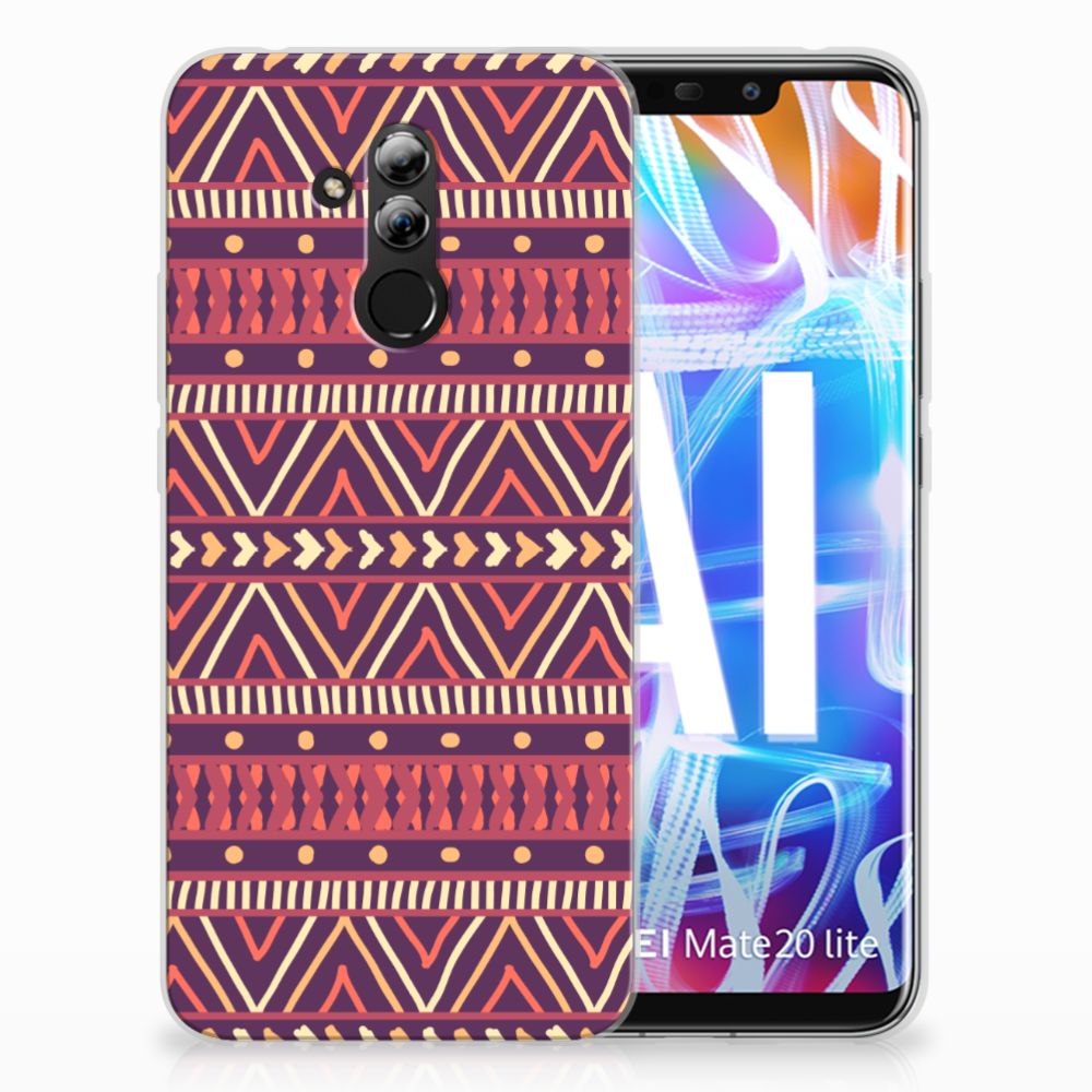 Huawei Mate 20 Lite TPU bumper Aztec Paars