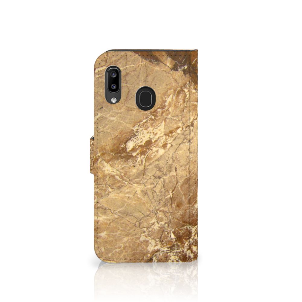 Samsung Galaxy A30 Bookcase Marmer Creme