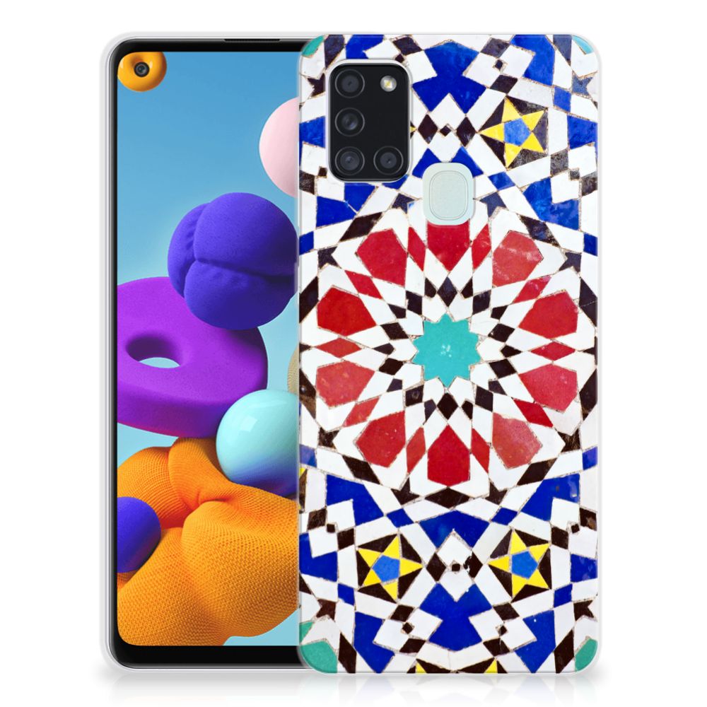 Samsung Galaxy A21s TPU Siliconen Hoesje Mozaïek B2C Telecom