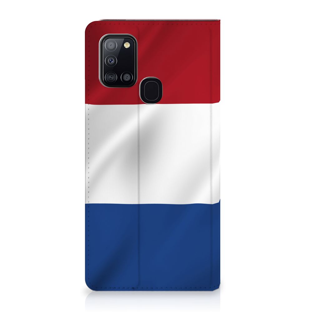 Samsung Galaxy A21s Standcase Nederlandse Vlag - B2C Telecom