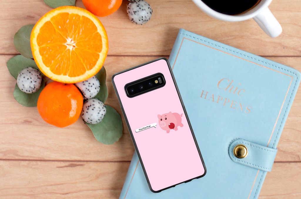Samsung Galaxy S10+ Bumper Hoesje Pig Mud