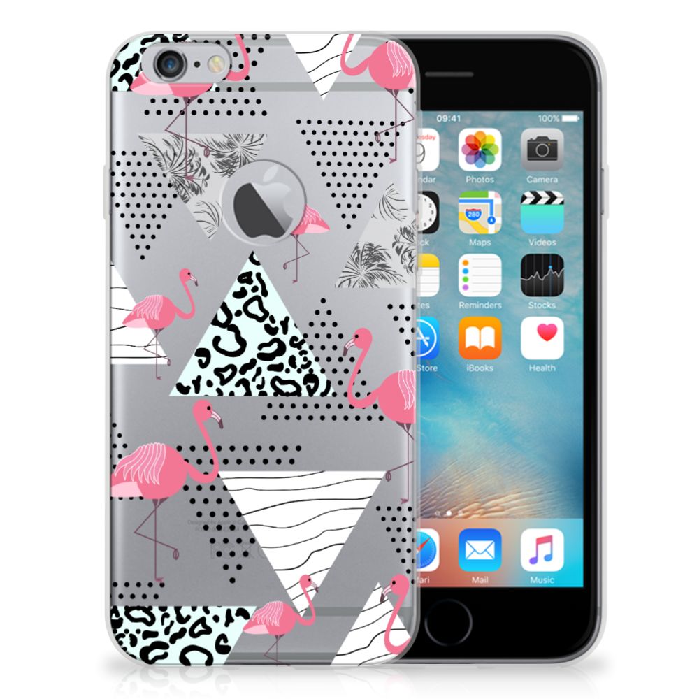 Apple iPhone 6 Plus | 6s Plus TPU Hoesje Flamingo Triangle