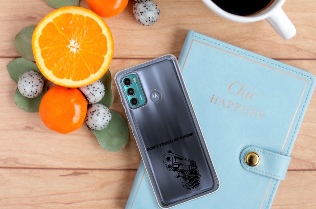 Motorola Moto G60 Silicone-hoesje Gun Don't Touch My Phone B2C Telecom