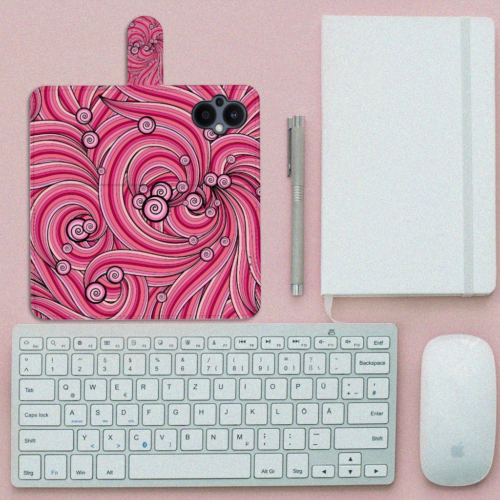 OPPO Reno 8 Lite | OnePlus Nord N20 Hoesje Swirl Pink