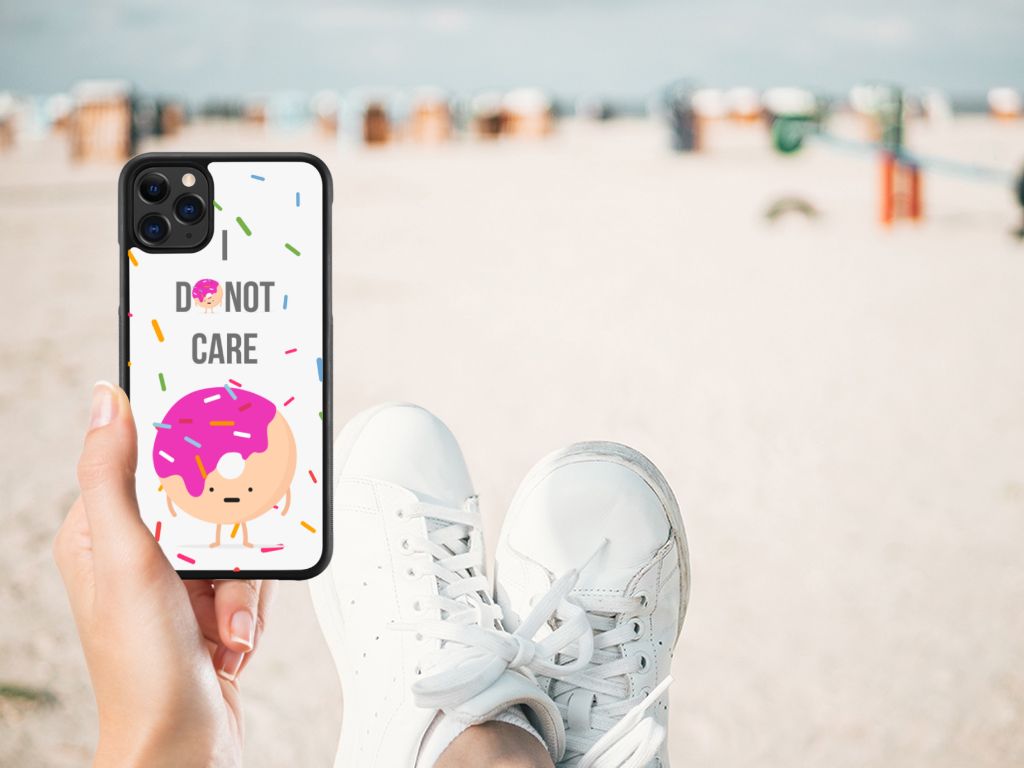 Apple iPhone 11 Pro Max Silicone Case Donut Roze B2C Telecom