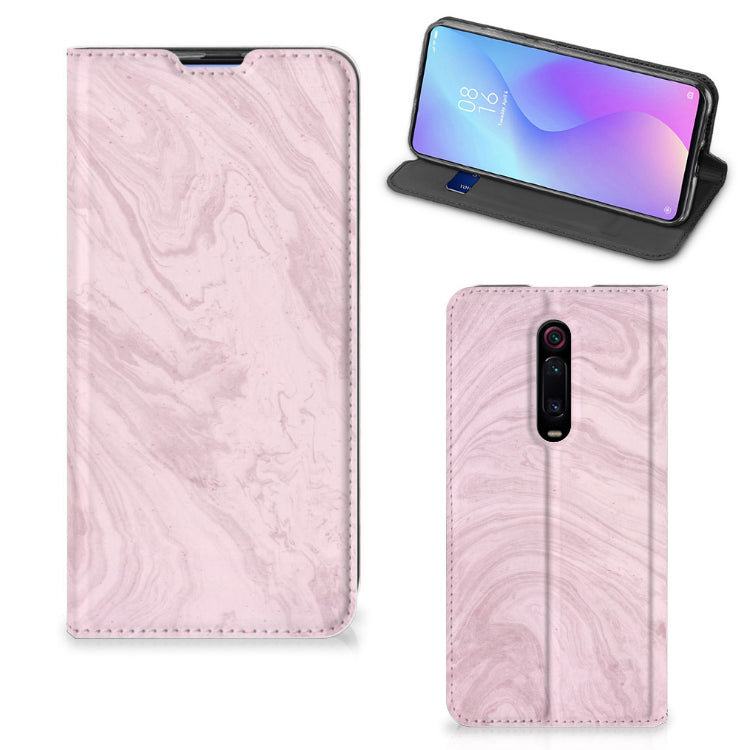 Xiaomi Mi 9T Pro Standcase Marble Pink - Origineel Cadeau Vriendin