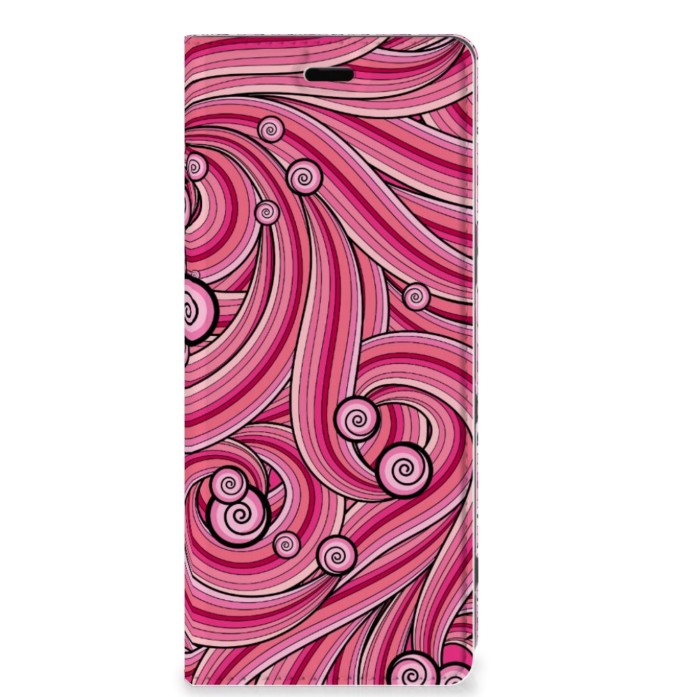 Sony Xperia 5 Bookcase Swirl Pink