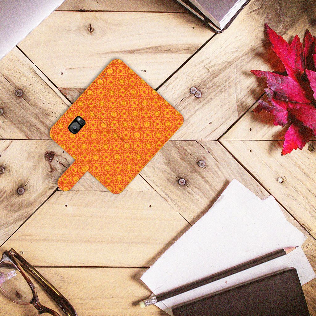 Samsung Galaxy S7 Edge Telefoon Hoesje Batik Oranje