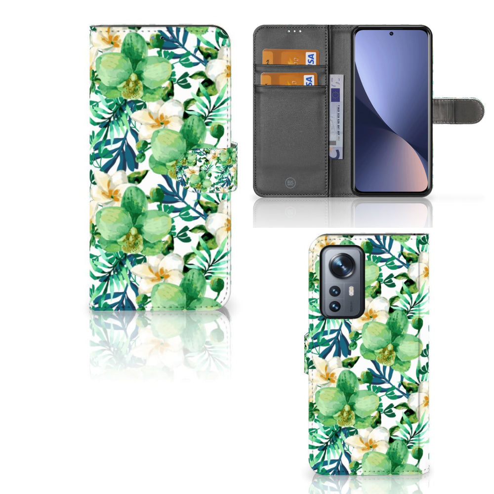 Xiaomi 12 Pro Hoesje Orchidee Groen