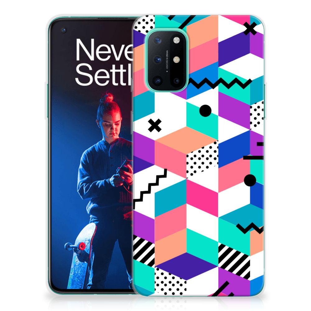 OnePlus 8T TPU Hoesje Blokken Kleurrijk